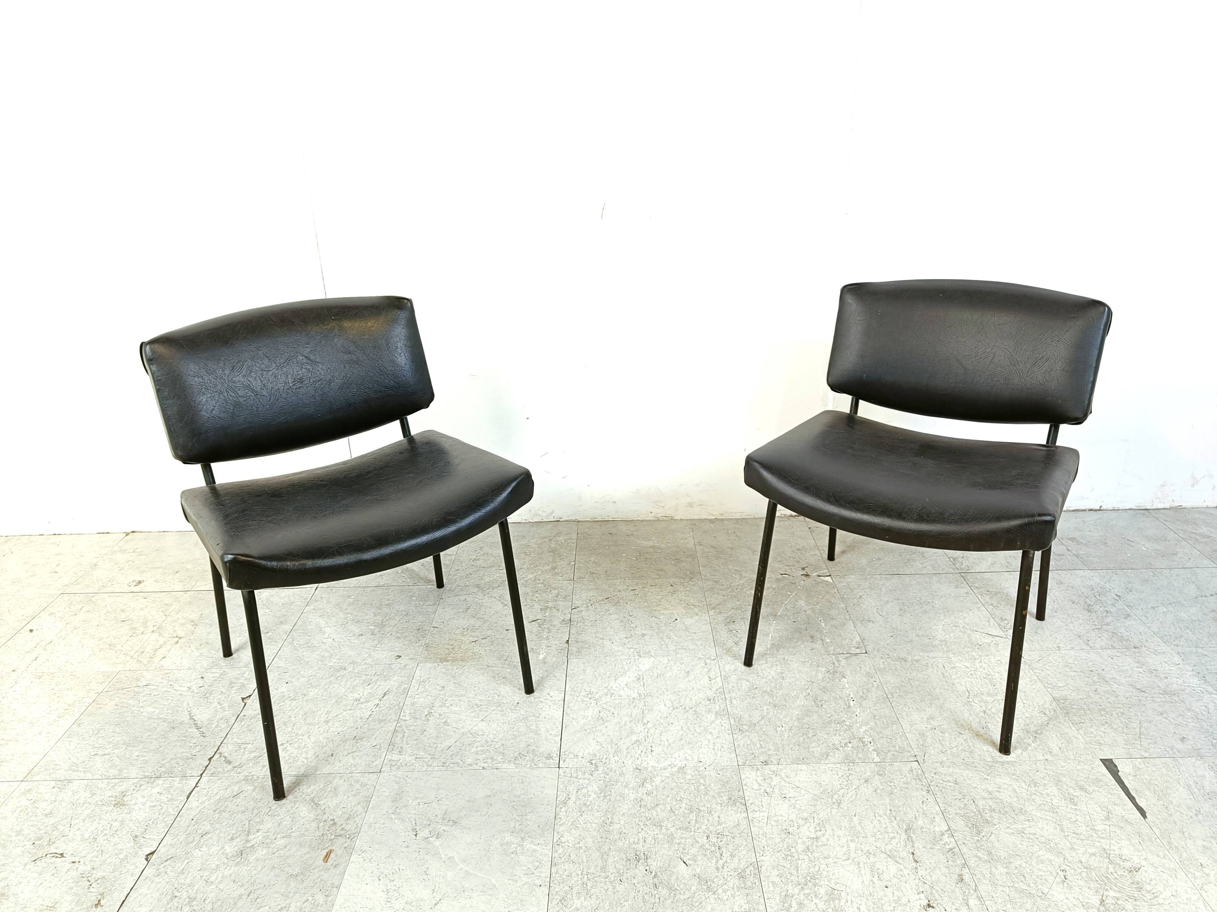 Vintage Conseil Chairs by Pierre Guariche 1950's, France