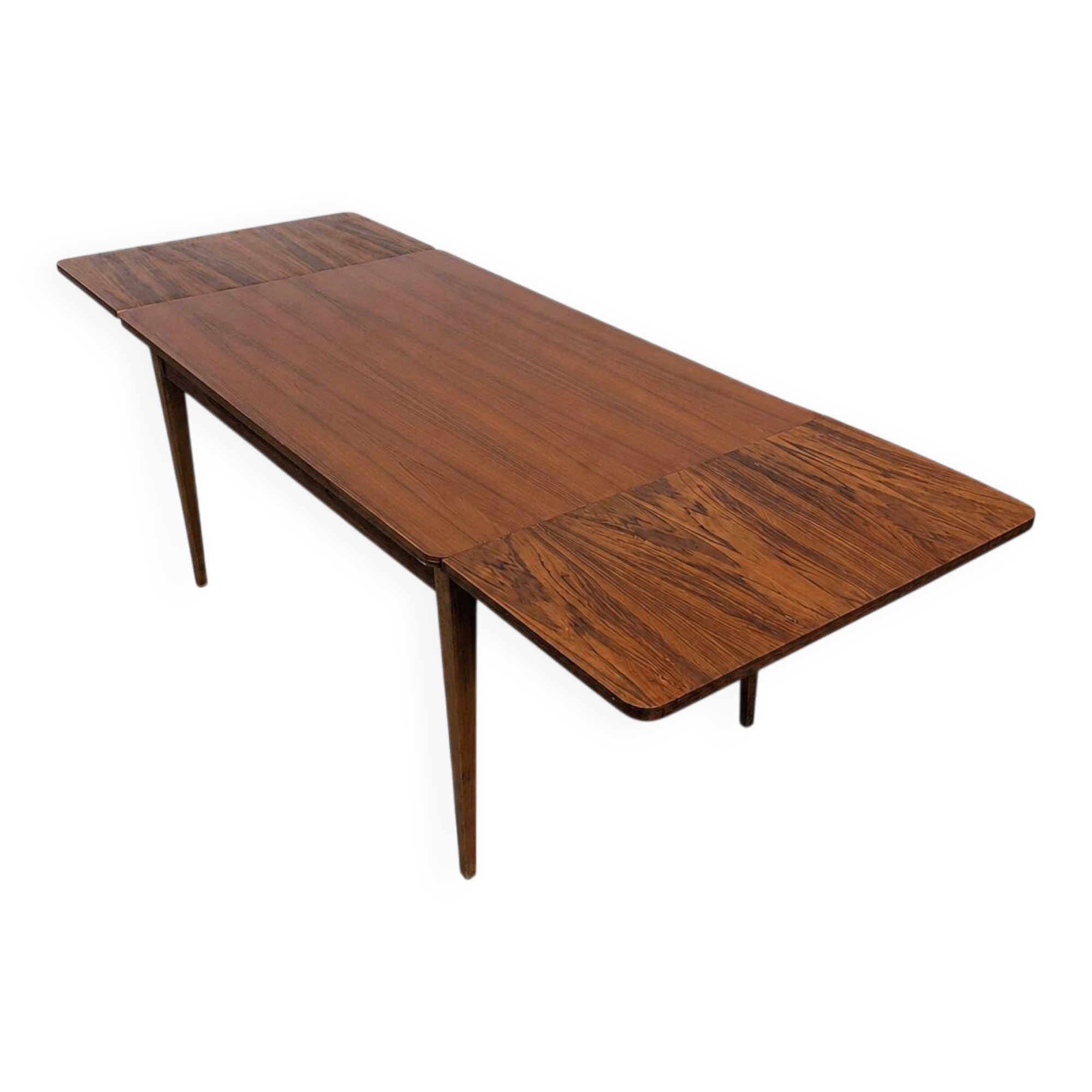 Scandinavian extendable dining table in teak, circa 1960.