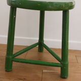 Tabouret tripode bois vert 400mm