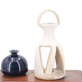 Midnight blue ceramic ball vase, 1970s