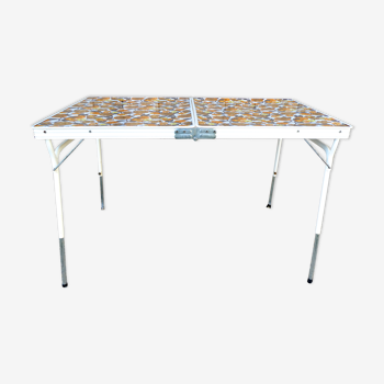 Table de camping valise pliable et réglable des années 70