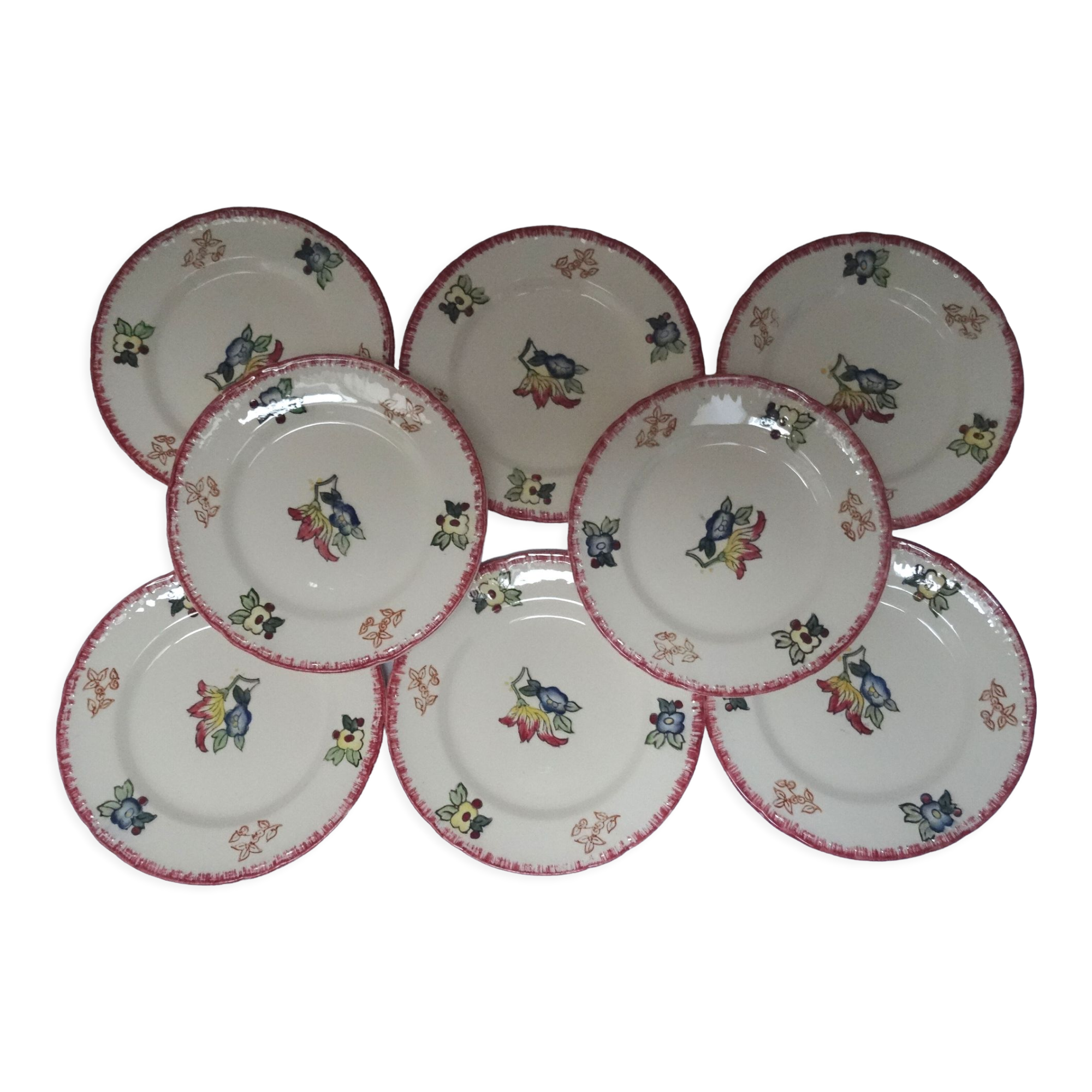 8 dessert plates Longwy Marseille