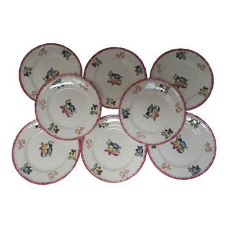 8 dessert plates Longwy Marseille