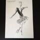 Nice press fashion illustration by Guy Laroche- period - late 80s.