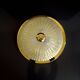 Large vintage ceiling lamp, glass and brass 60s