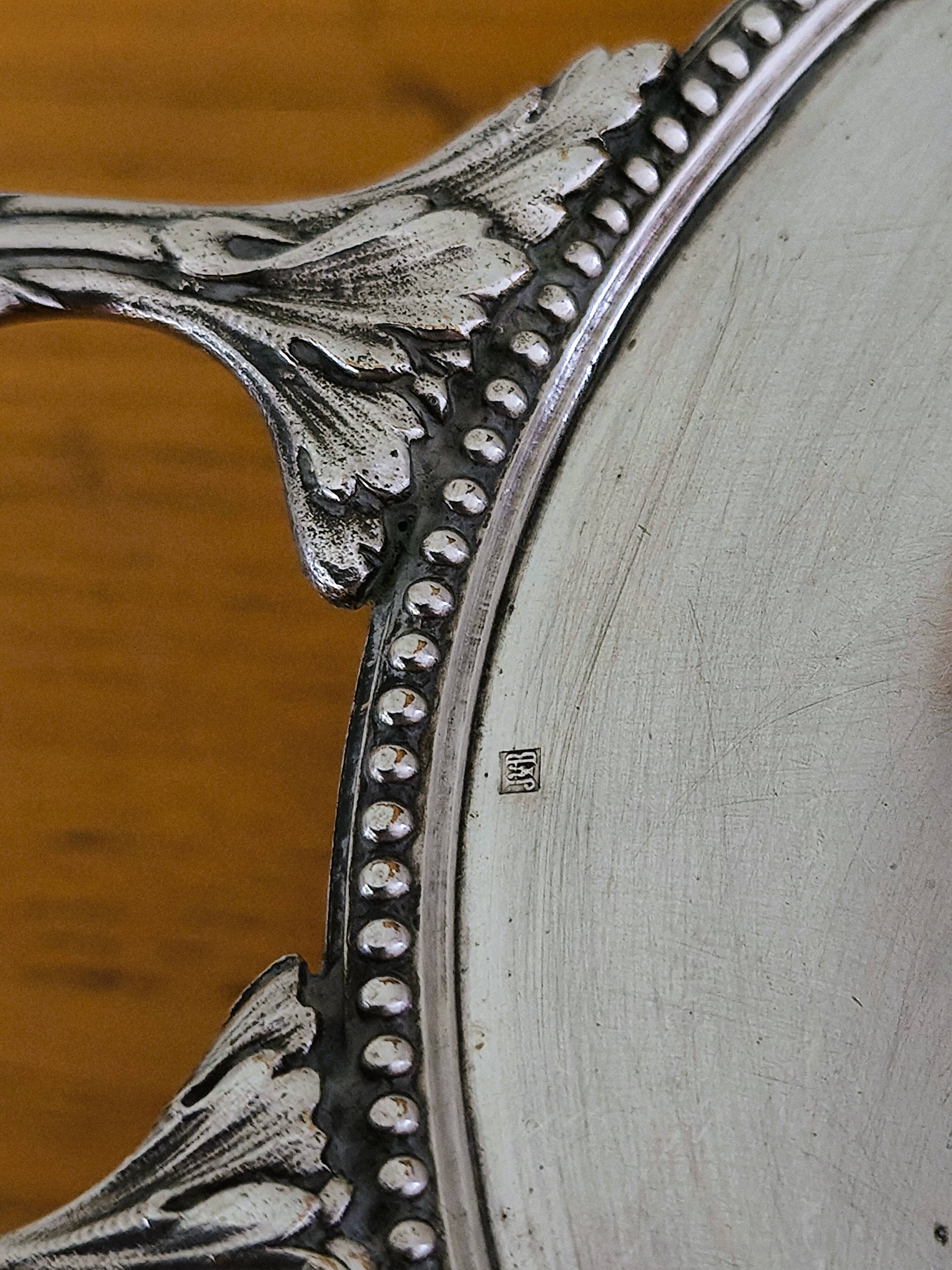 Antique silver-plated centrepiece with hallmark.