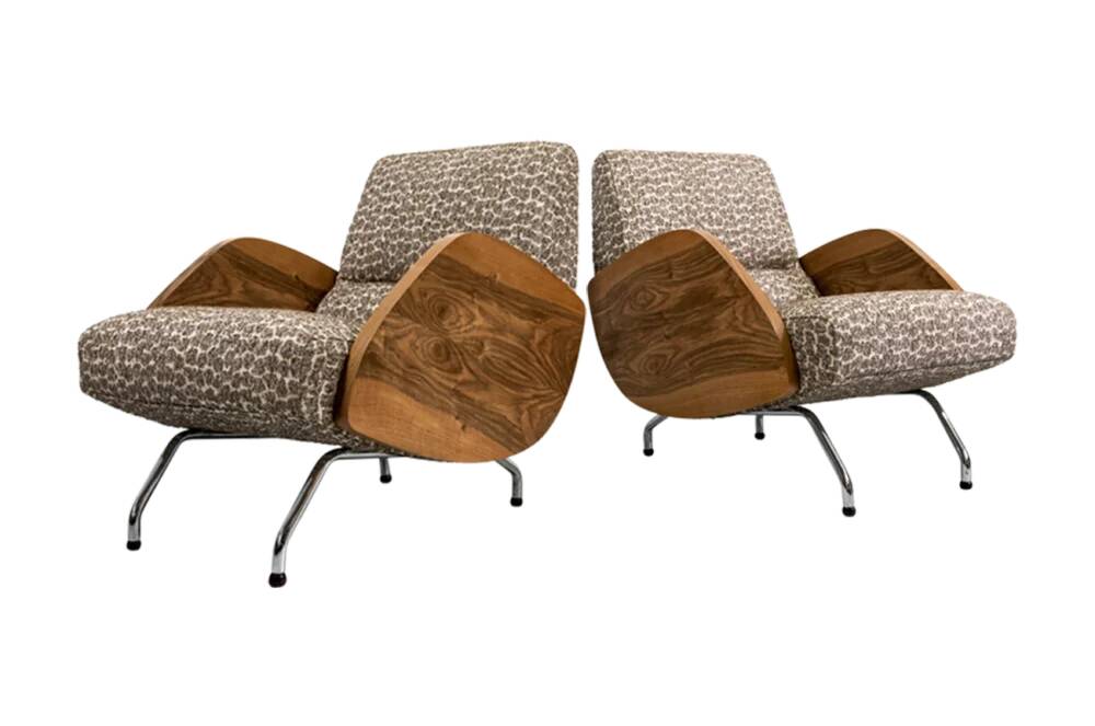 Model "360" Armchairs By Janusz Różański, Poland, 1950s, Set Of 2
