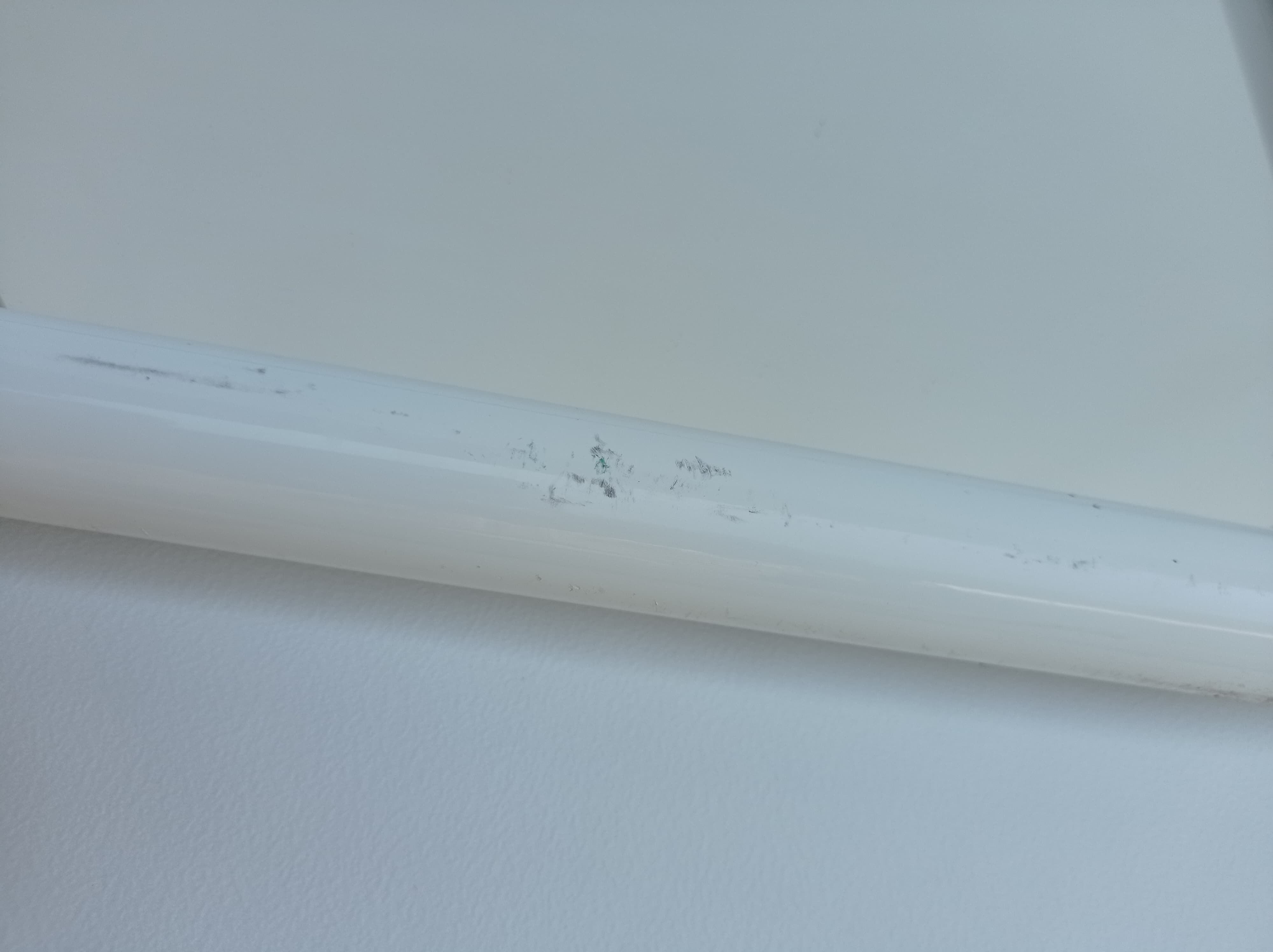 Square mirror in a white metal frame, 1970s