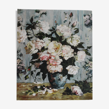Huile sur toile Bouquet