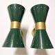 Pair of Italian diabolo wall lights, design 1950.