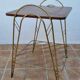 Side table, vintage "Eiffel" service with two metal and wood tops