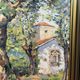 Oil on cardboard View of a Chapel ST Tropez? signed A. Adam 1960
