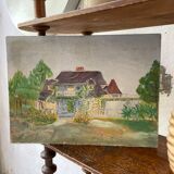 Canvas on landscape cardboard