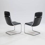 Paire de chaises cantilever en cuir par Mauser Werke Waldeck, Allemagne de l'Ouest, 19