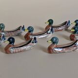 Set of 8 ceramic duck knife rests