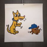 Illustration by Keith Haring - 'Animals' series - 1/12