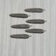 Set of 6 metal knife rests, name holders.
