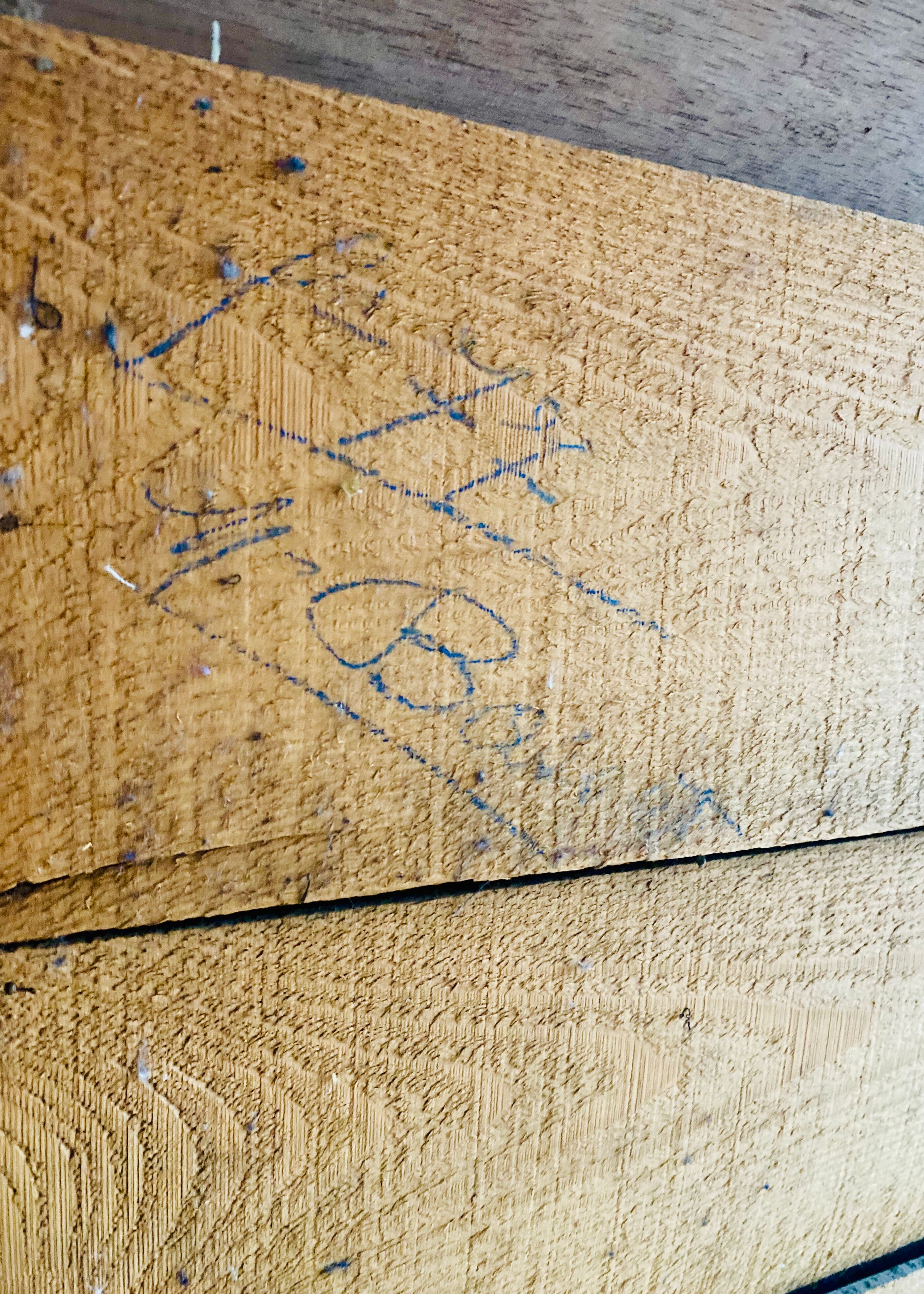 Rectangular mirror beveled ice, wooden frame