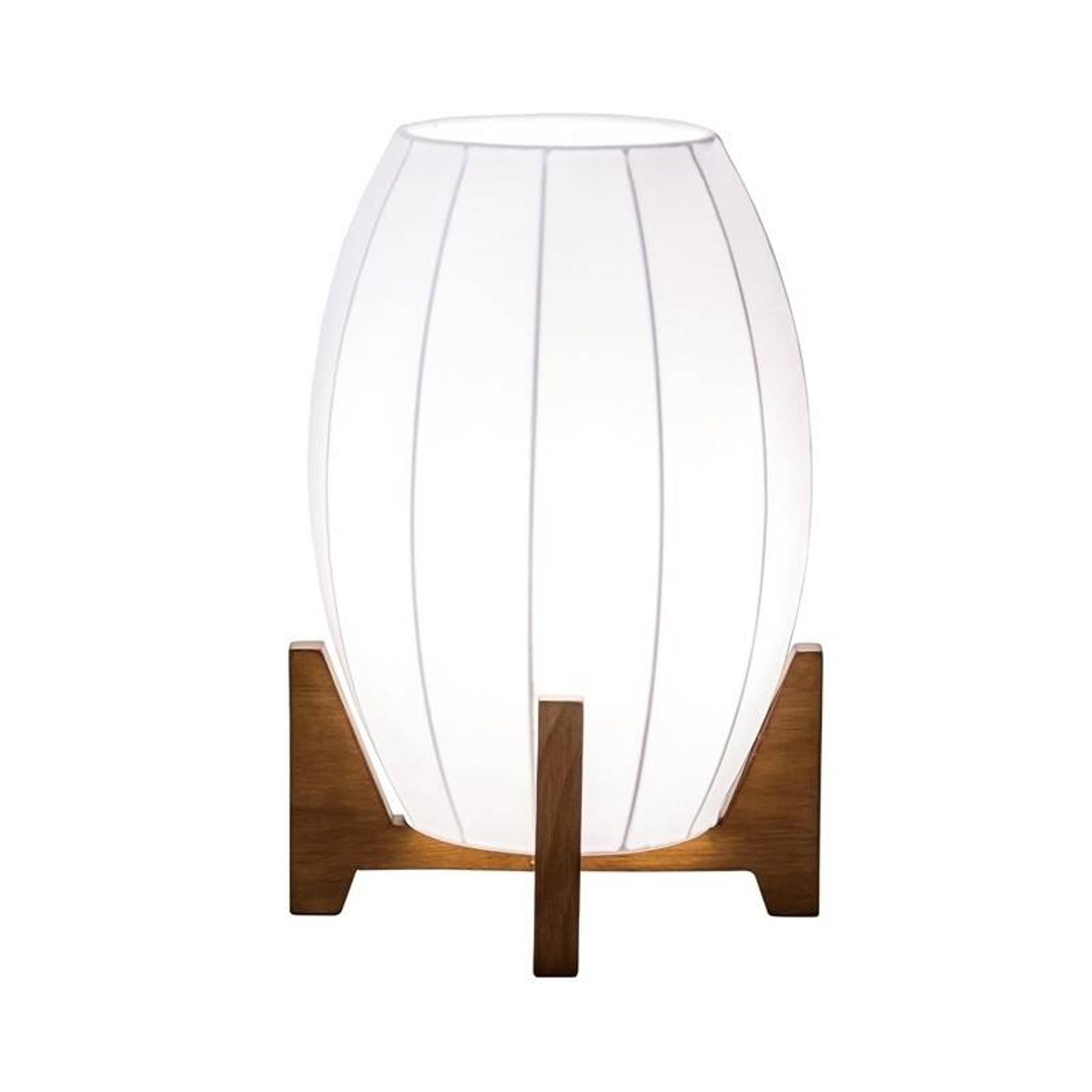 Lampe japonaise sur pieds en bois