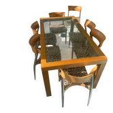 Table and 8 chairs Roche Bobois