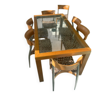 Table and 8 chairs Roche Bobois