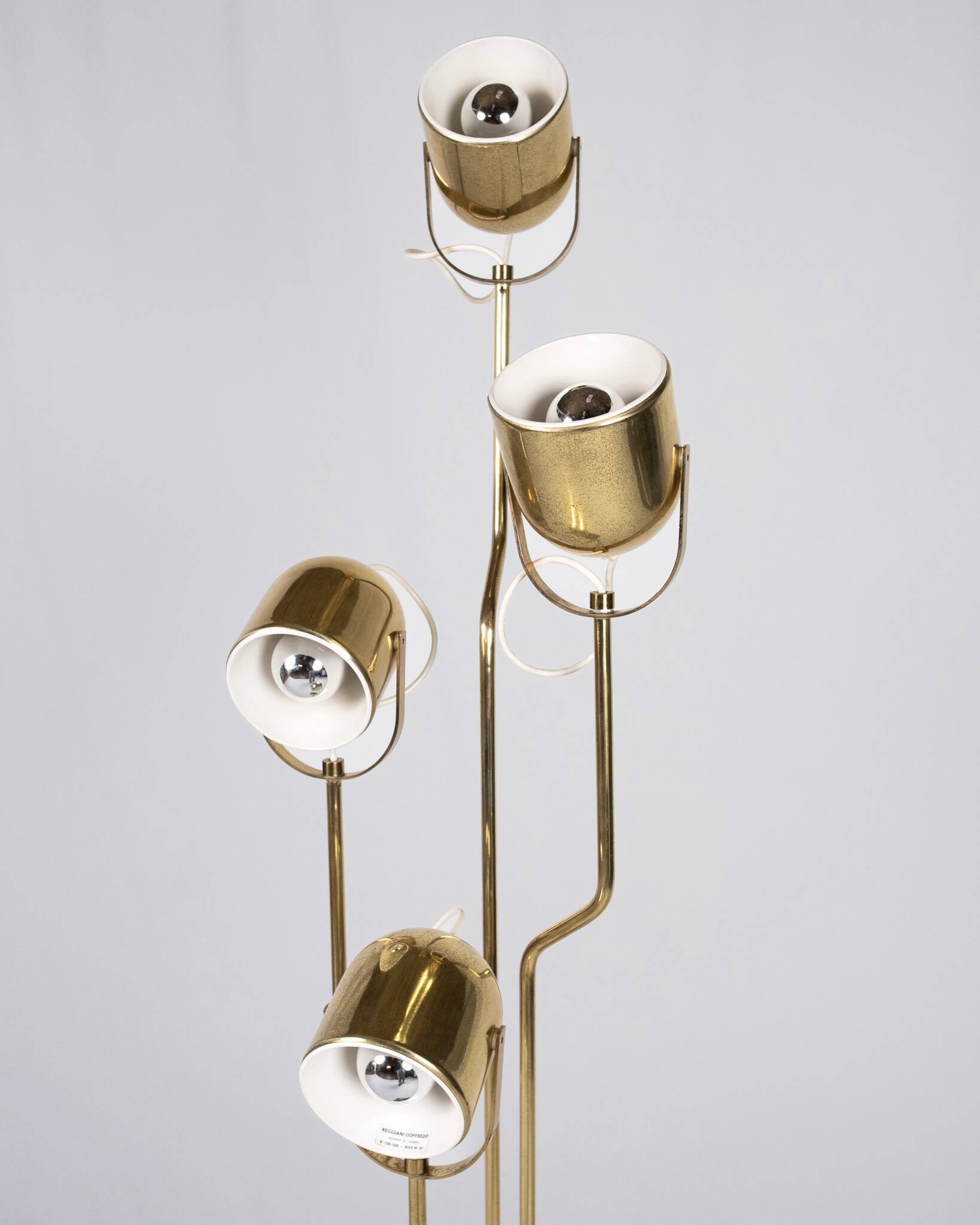 Lampadaire en laiton par Goffredo Reggiani, Italie, 1970