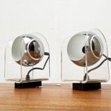 German wall lamps model 540 from the mid-century space age in the style of Gino Sarfatti, 1960s, set of 2.