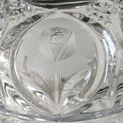 Bonbonnière stylé Boho tchèque en cristal de Bohème