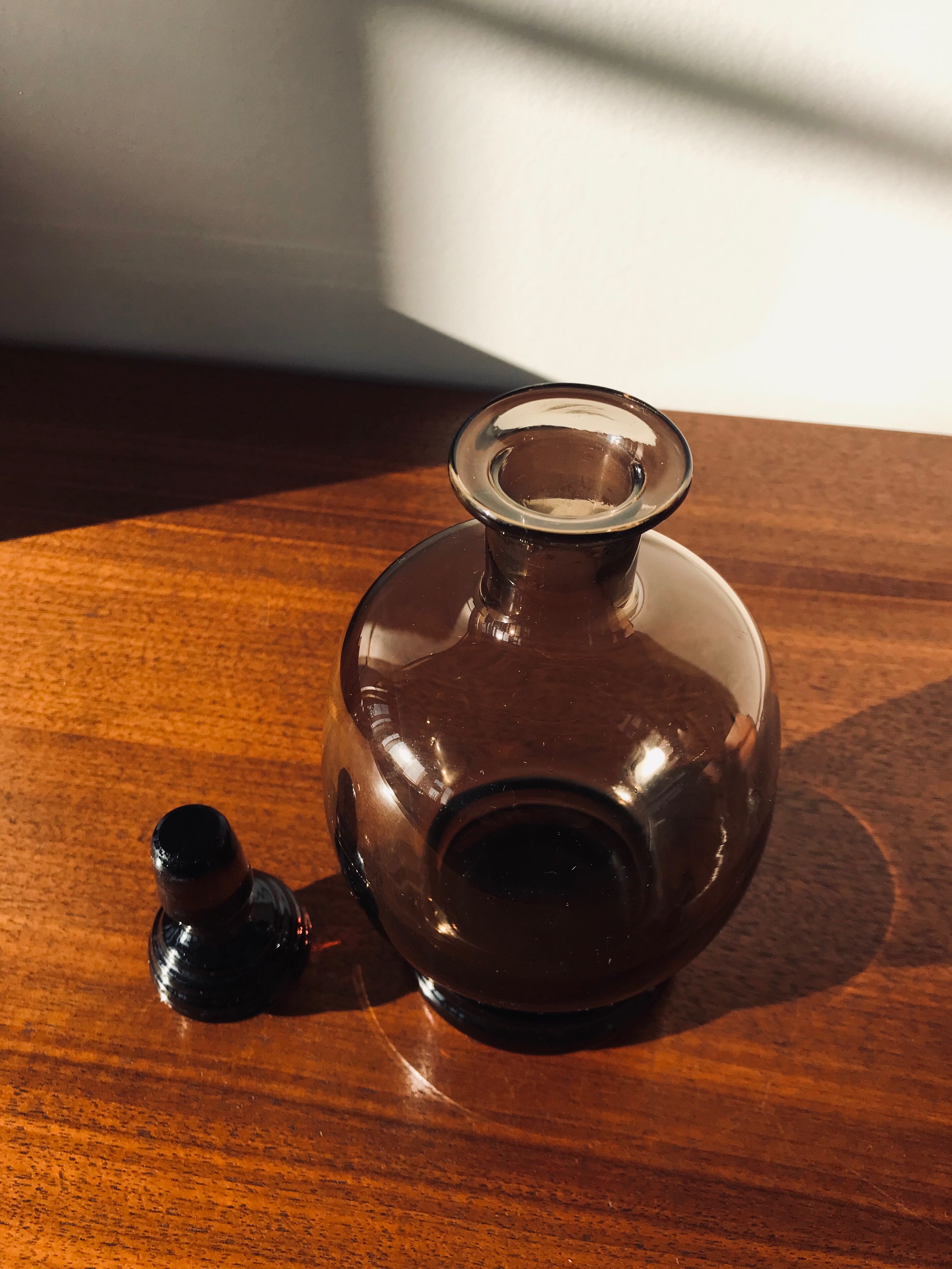 Smoked glass carafe