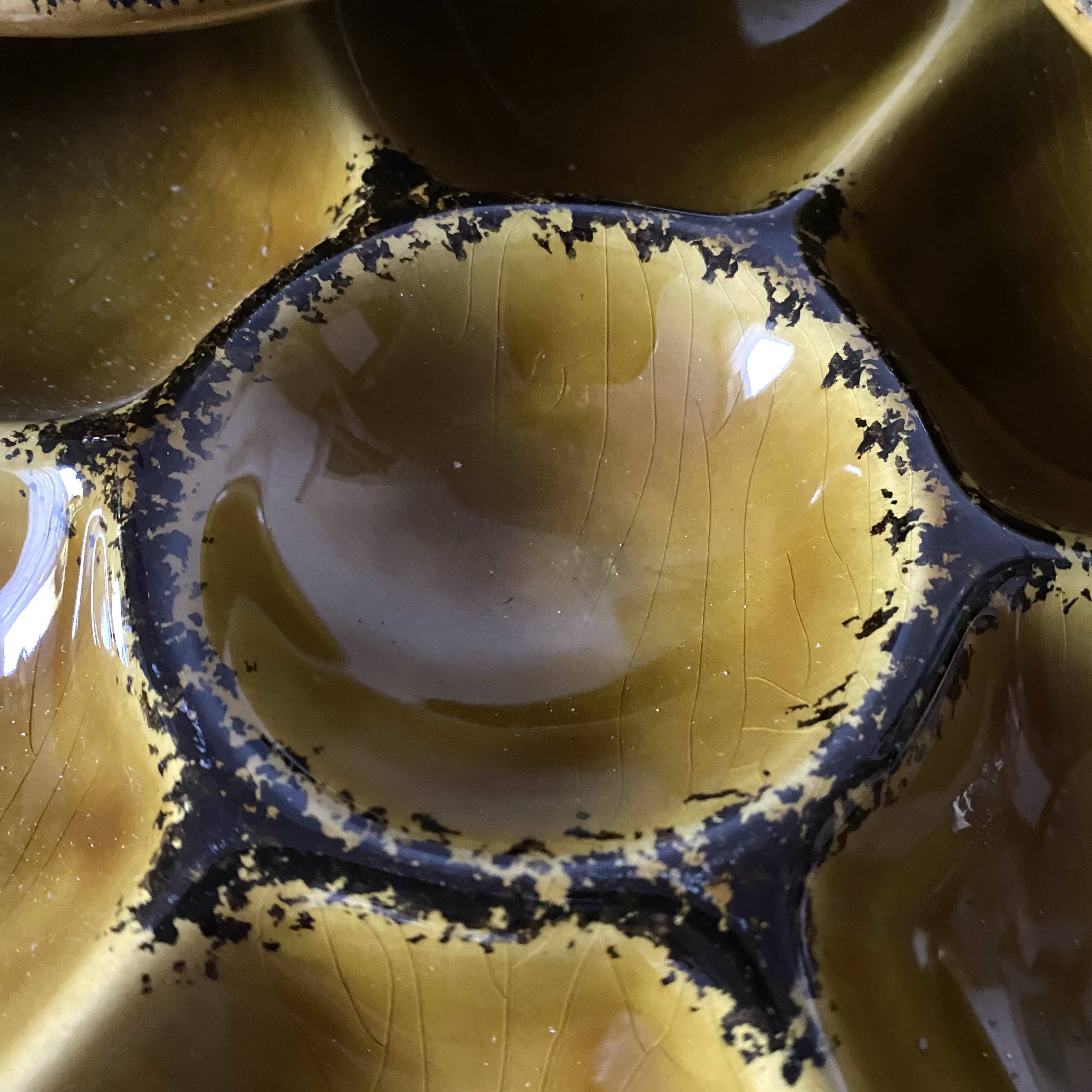 Vintage ceramic oyster plates from Gien