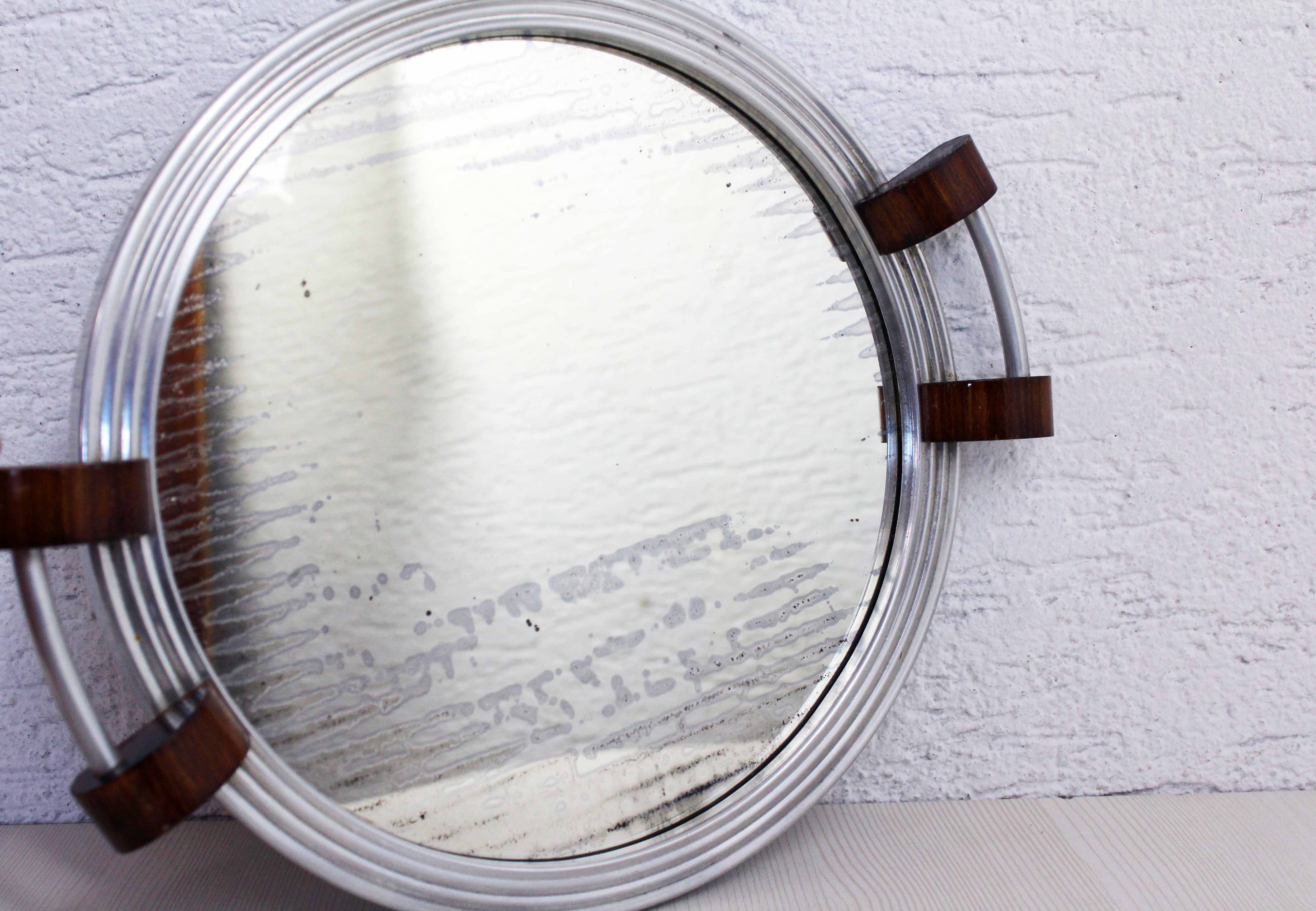 Plateau miroir art deco