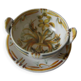 Old bowl and its ceramic saucer from Quimper