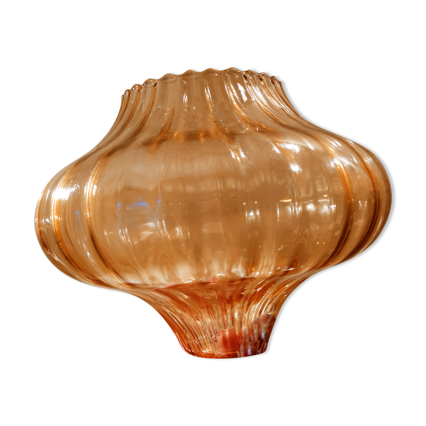 Amber glass suspension globe