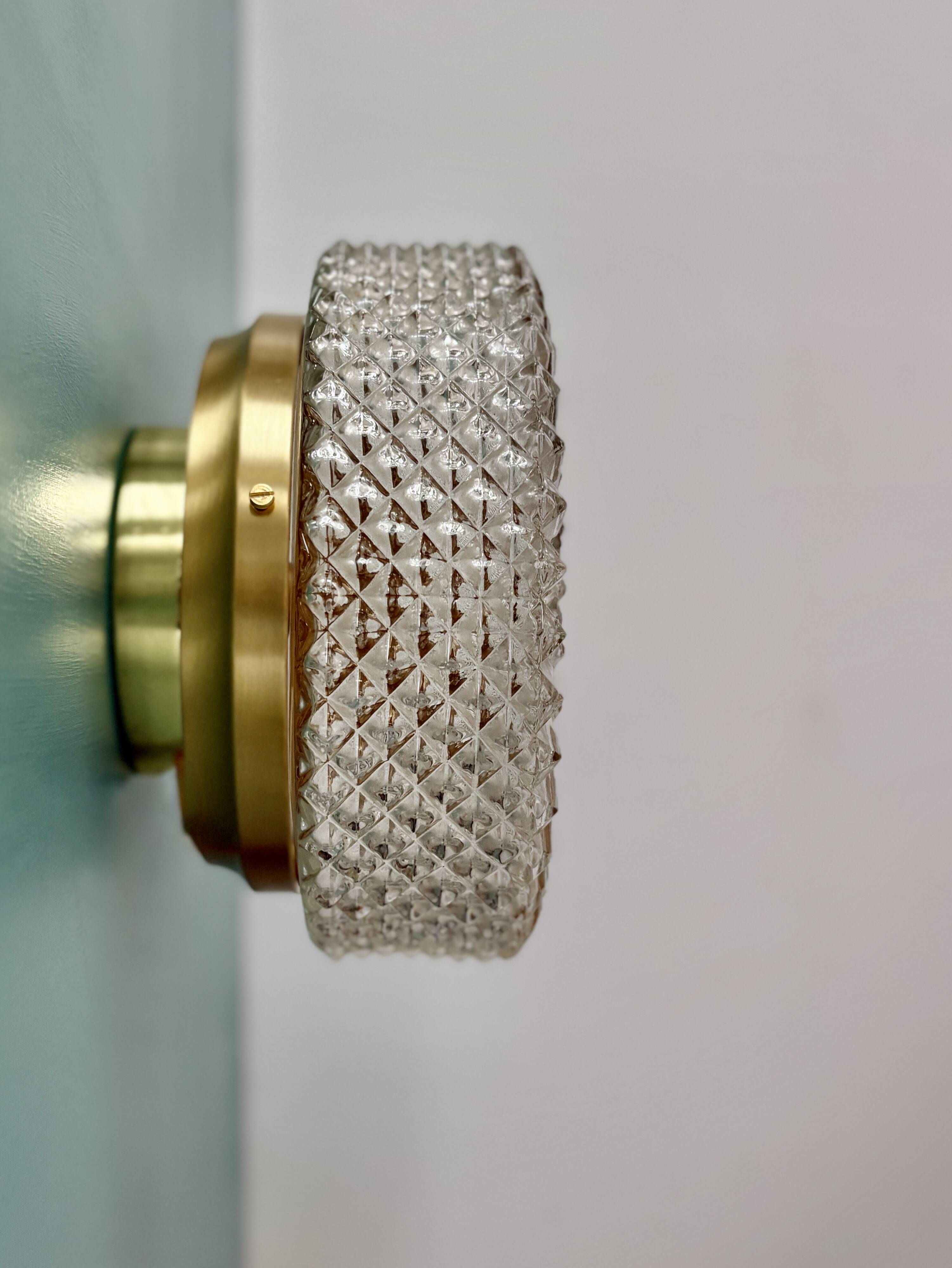 Vintage glass moulded globe wall/ceiling light.