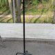 Vintage industrial coat rack in black steel