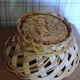 Large vintage woven wicker basket