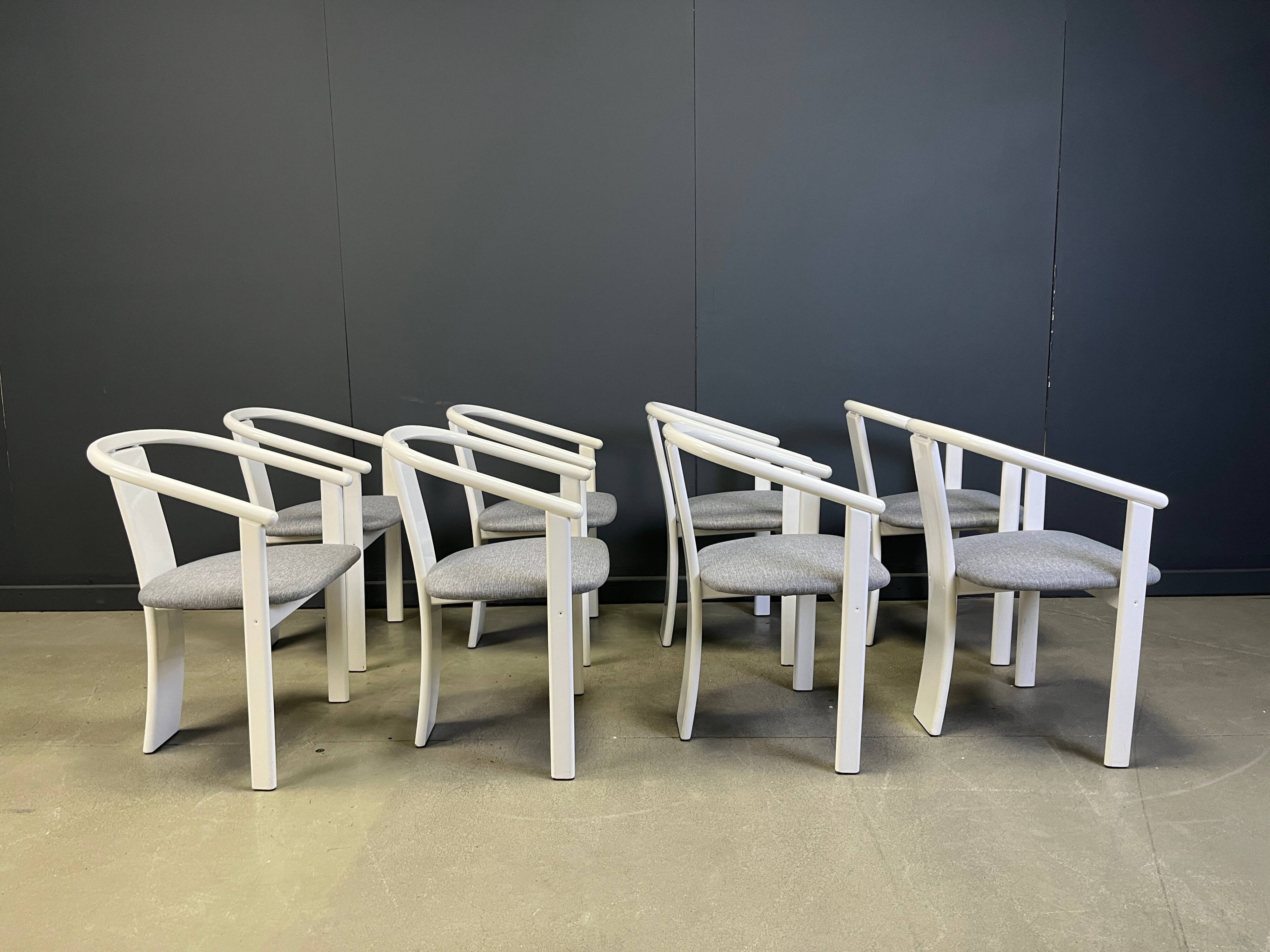 Post modern Spanish dining chairs, set of 8 - 1980s