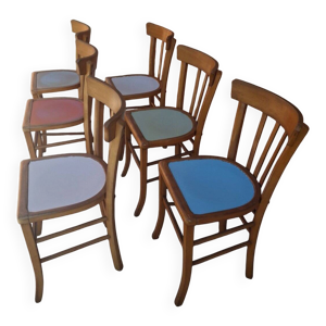 Série de 6 chaises bistrot
