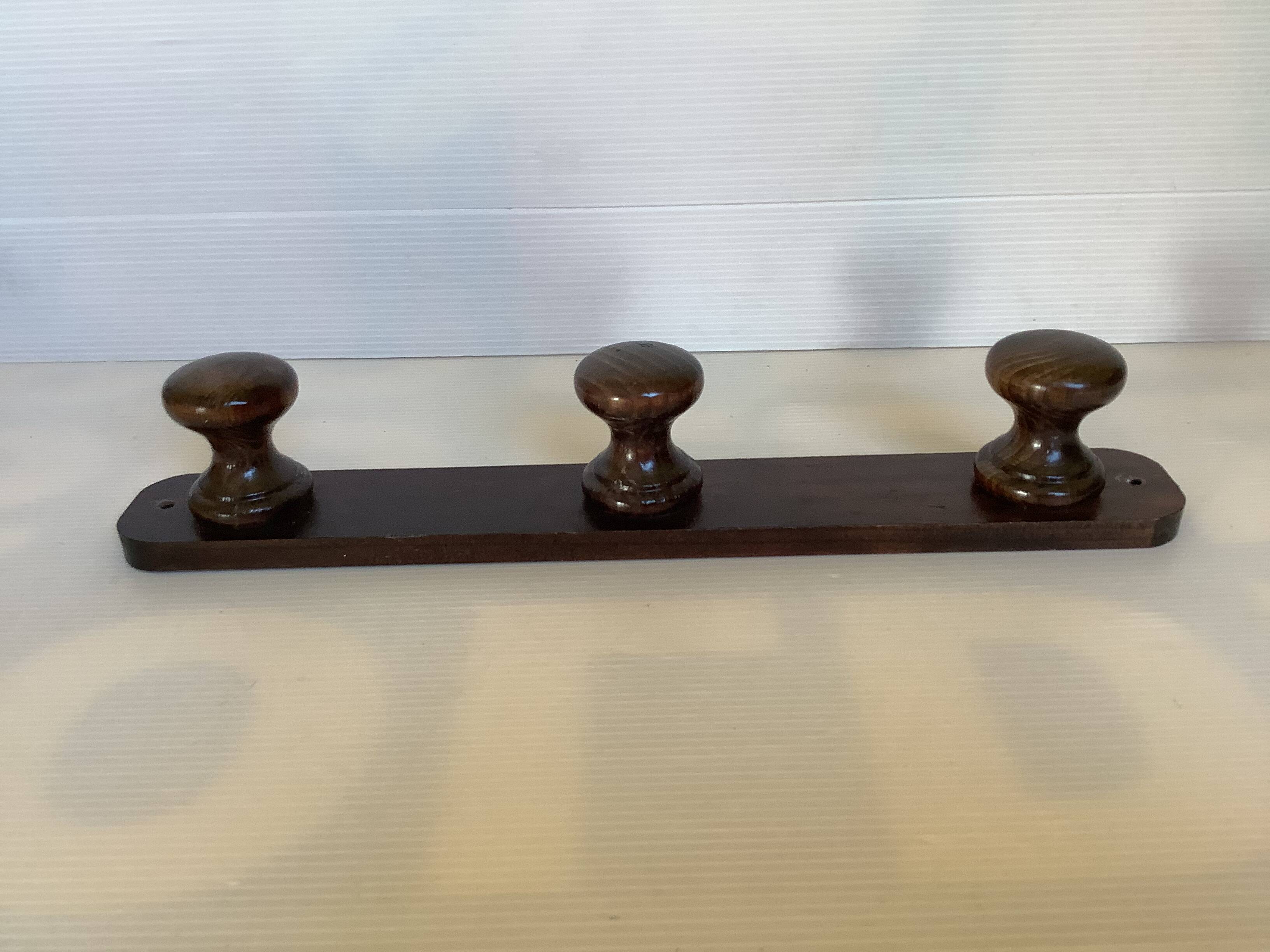 Dark wood coat rack
