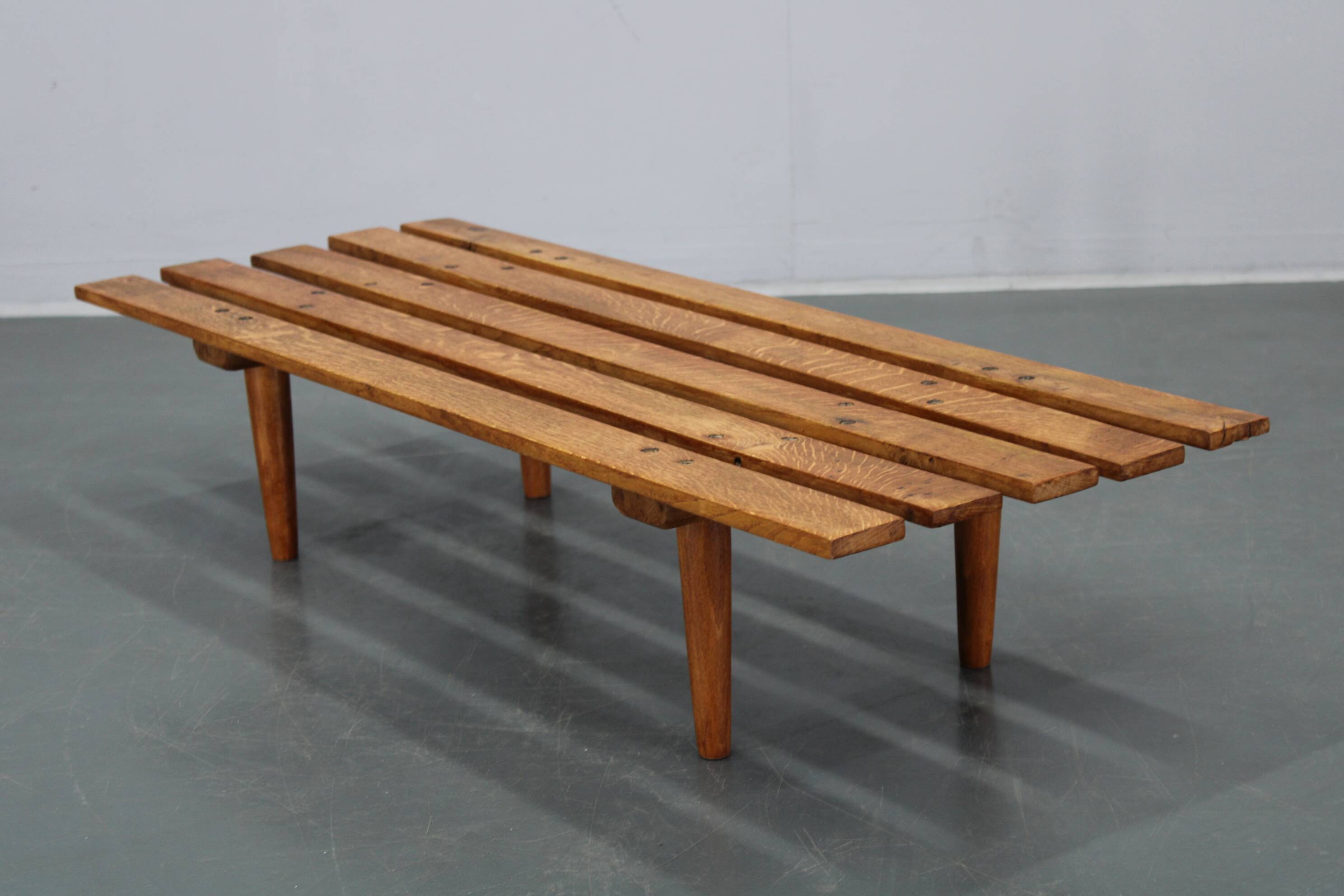 1970s Wooden Flower Pot Bench, Czechoslovakia