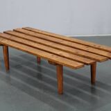 1970s Wooden Flower Pot Bench, Czechoslovakia