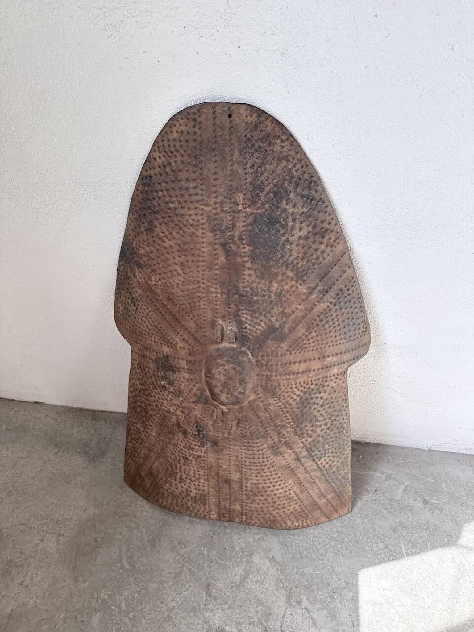 "Glagwa" shield embossed metal Cameroon 20th century