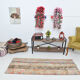 2x6 short vintage runner rug, 71x195cm