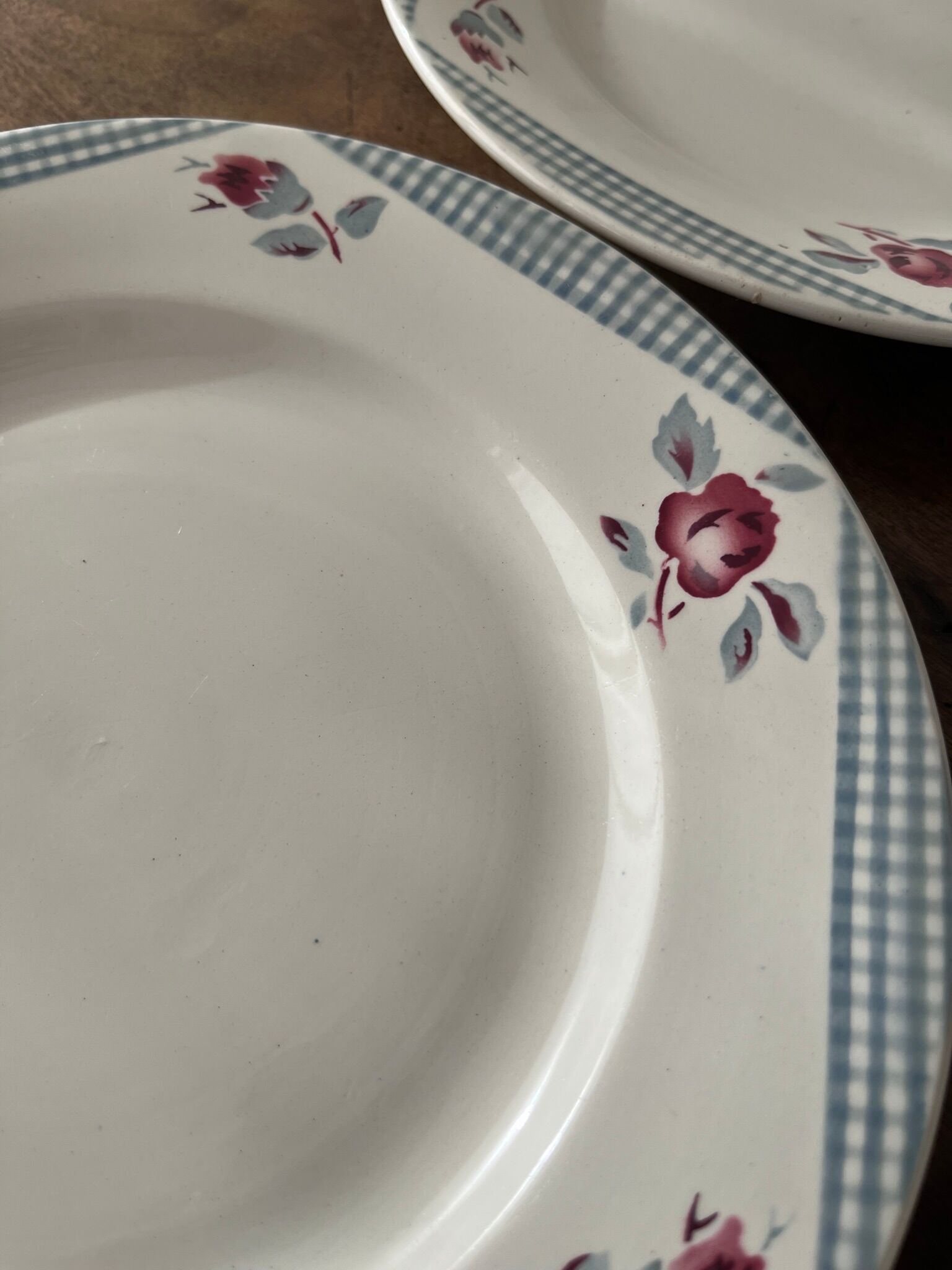 4 flat plates digoin & sarreguemines model "yves"