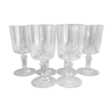 Set 6 cut crystal wine glasses