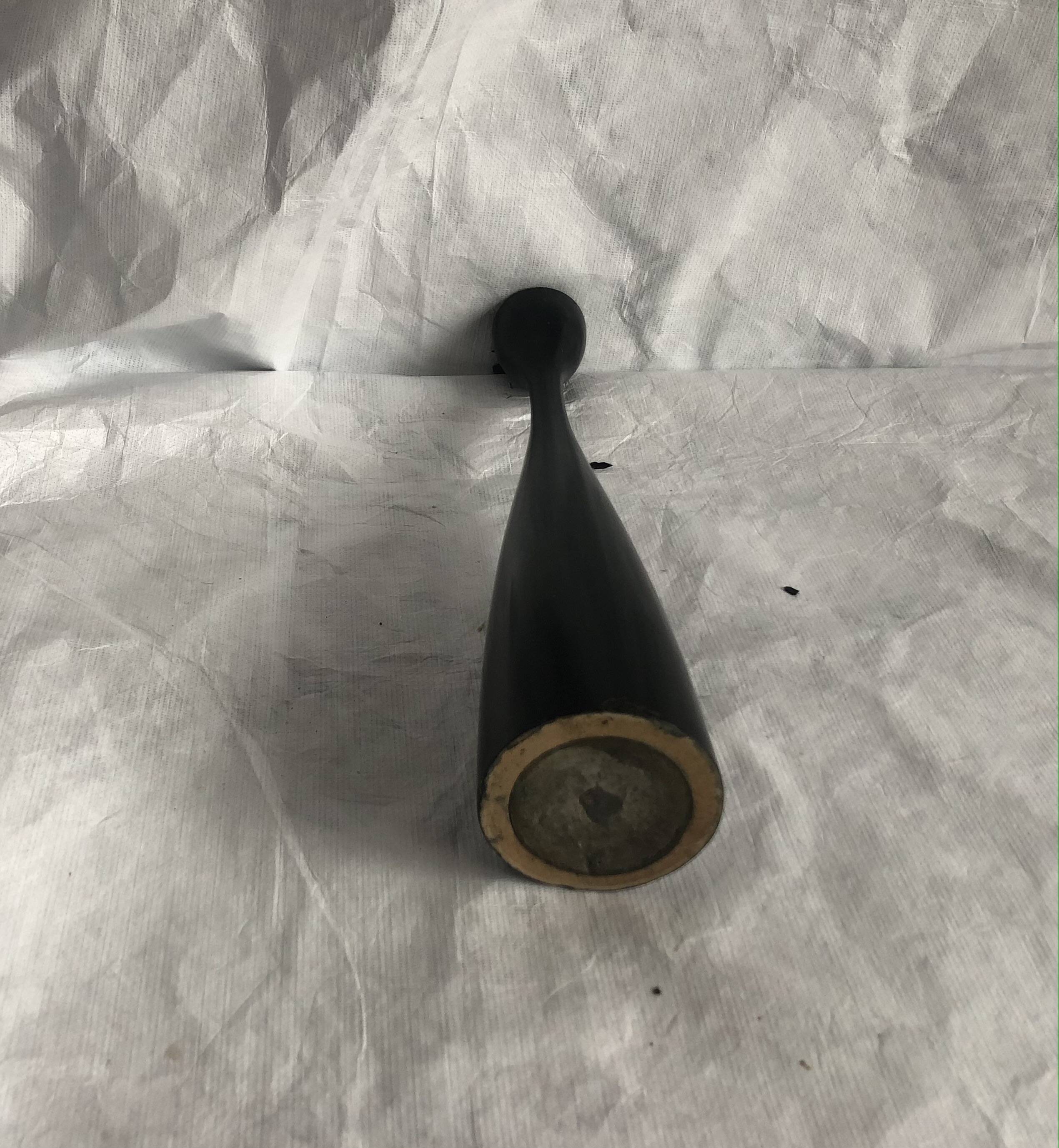 Painted wooden candle holder, Scandinavian