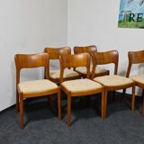 A set of six vintage Danish design dinning chairs by Niels Koefoed