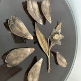 Vintage brass flower ashtray 1970