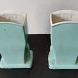 Fireplace clock with matching vases