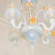 Vintage opalescent Murano chandelier – Italy, 1970s